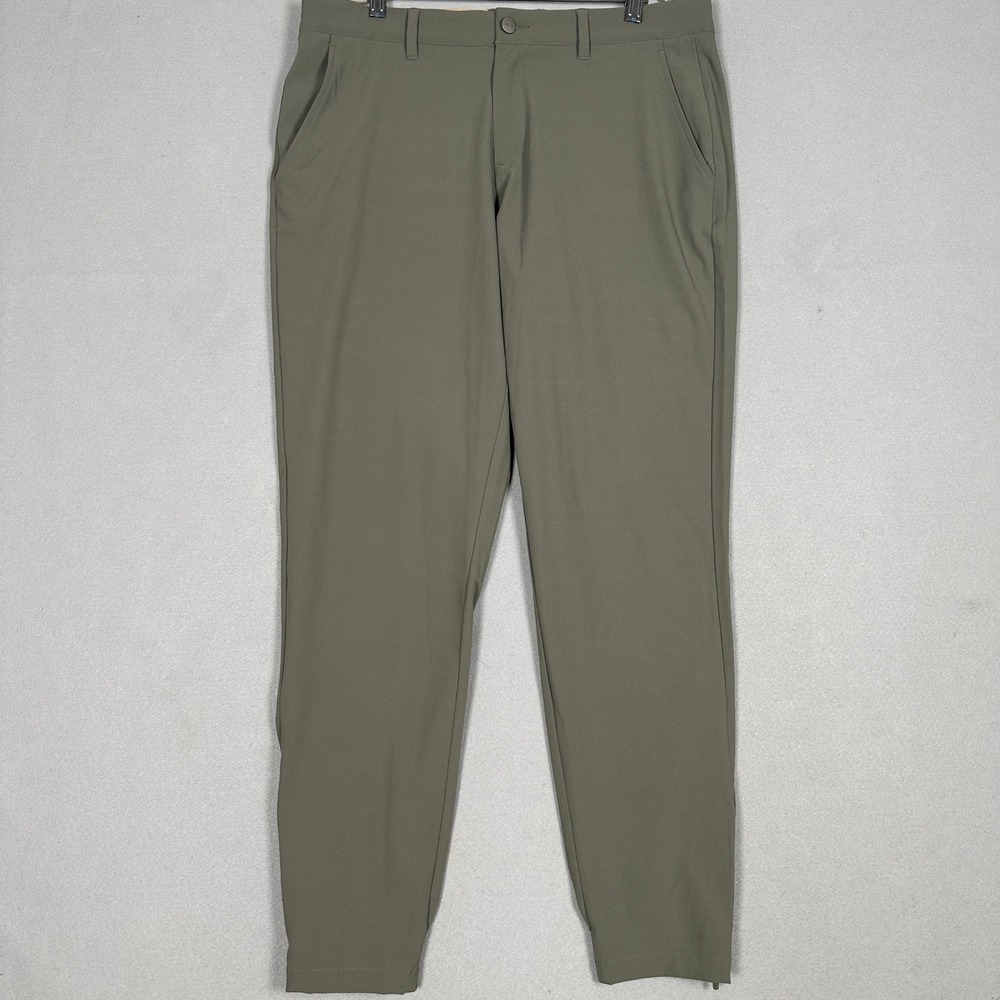 Macade Golf Pants Men 34 Slim-Fit Olive Green Performance Stretch Jogger Tapered